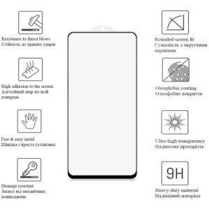 Стекло защитное Drobak Xiaomi Redmi Note 12S Black Frame A+ (535395)