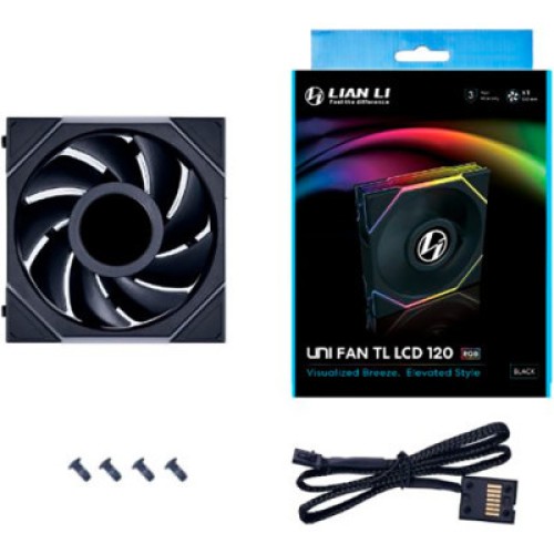 Кулер для корпуса Lian Li TL LCD 120-1, Black Cooler (G99.12TLLCD1B.00)