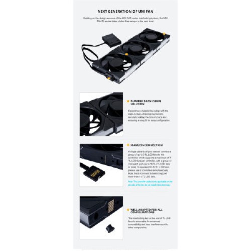 Кулер для корпуса Lian Li TL LCD 120-1, Black Cooler (G99.12TLLCD1B.00)