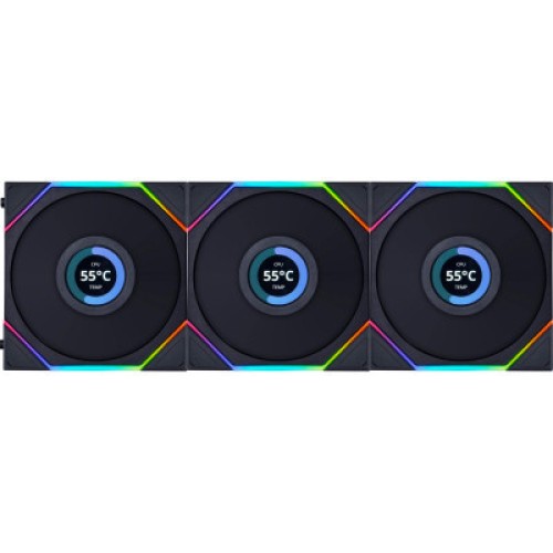 Кулер для корпуса Lian Li TL LCD 120-3, Black Cooler (G99.12TLLCD3B.00)