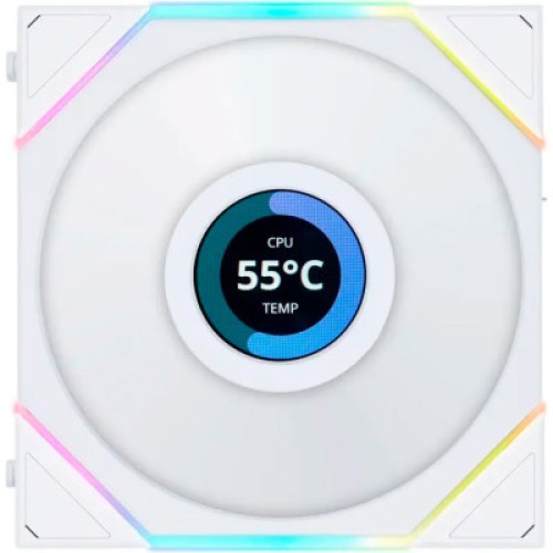 Кулер для корпуса Lian Li TLLCD 120-3, White Cooler (G99.12TLLCD3W.00)