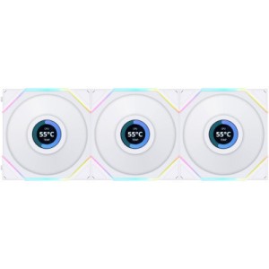 Кулер для корпуса Lian Li TLLCD 120-3, White Cooler (G99.12TLLCD3W.00)
