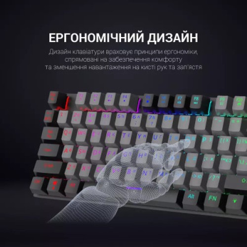 Клавиатура GamePro MK100B Blue Switch LED USB Black (MK100B)