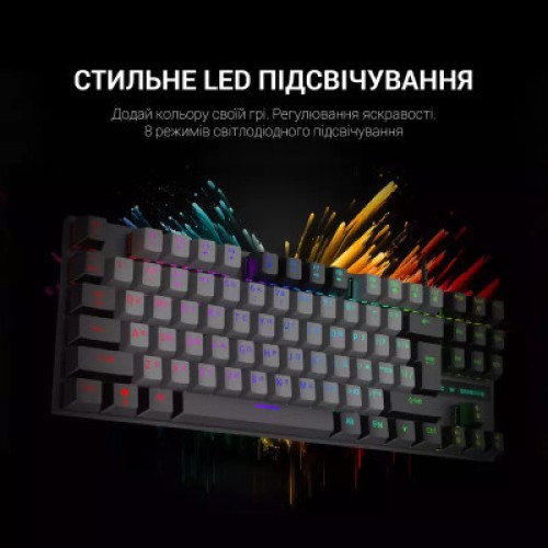 Клавиатура GamePro MK100B Blue Switch LED USB Black (MK100B)