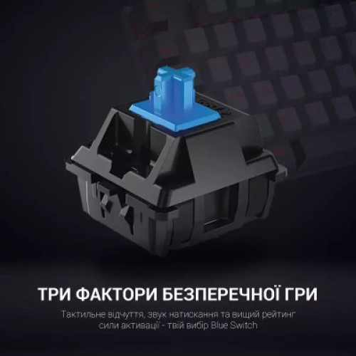 Клавиатура GamePro MK100B Blue Switch LED USB Black (MK100B)