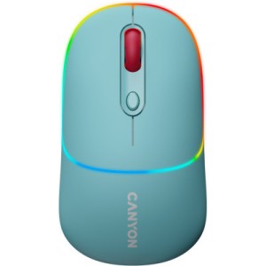 Мышка Canyon MW-22 Dual Band RGB Wireless Dark Cyan (CNS-CMSW22DC)