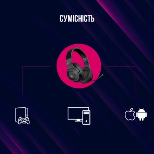 Наушники Lorgar Noah 500 Wireless Gaming Black (LRG-GHS500)