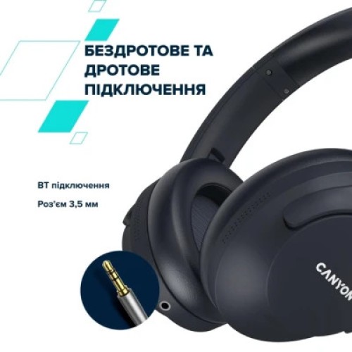 Наушники Canyon OnRiff 10 ANC Bluetooth Black (CNS-CBTHS10BK)