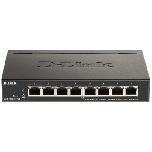 Коммутатор сетевой D-Link DGS-1100-08PV2