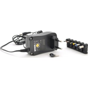 Блок живлення мережевий Voltronic 18W Universal, Output 3V-12V, 2.35*0.75/ 3.0*1.1/3.5*1.35/4.0*1.7 /5.5*2.1/5.5*2.5 (12491 / YT-UPS18W)