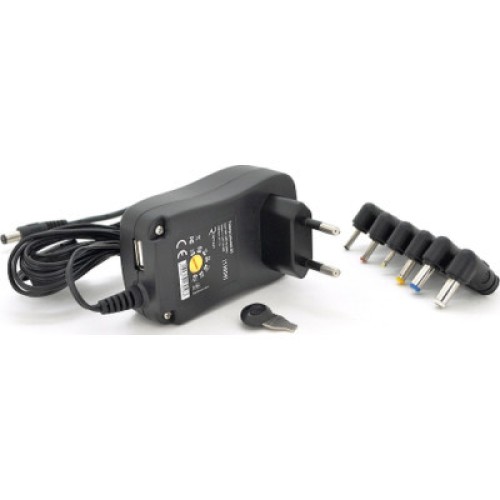 Блок питания сетевой Voltronic 12W Universal, Output 3V-12V, 2.35*0.75/ 3.0*1.1/3.5*1.35/4.0*1.7 /5.5*2.1/5.5*2.5 (12492 / YT-UPS12W)