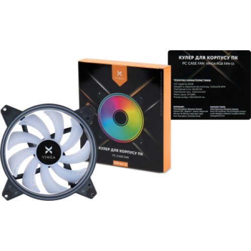 Кулер для корпуса Vinga RGB fan-11