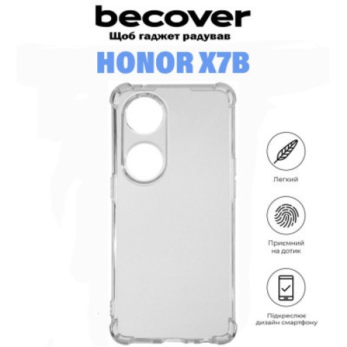 Чехол для мобильного телефона BeCover Anti-Shock Honor X7b Clear (710845)
