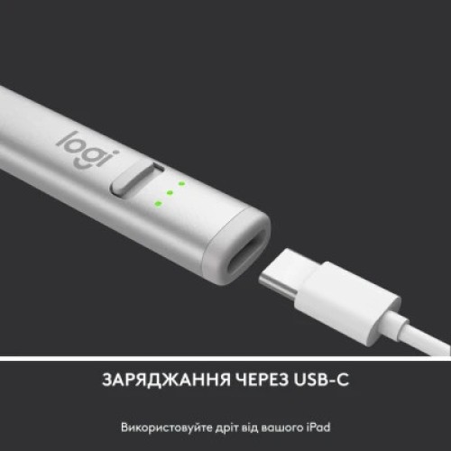 Стилус Logitech Crayon USB-C Silver (914-000074) Стилус Logitech Crayon USB-C Silver (914-000074)