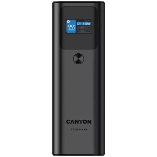Батарея универсальная Canyon PB-2010 27000mAh PD/3.1/140Wh, in/out2xUSB-C PD/140W, outUSB-A/22.5W (CNE-CPB2010DG)