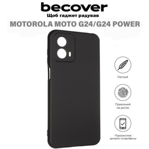 Чехол для мобильного телефона BeCover Motorola Moto G24/G24 Power Black (710718)