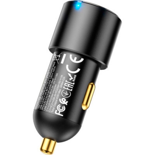 Зарядное устройство HOCO NZ6 2xType-C, USB-A Black (6931474765185)