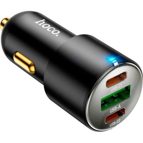 Зарядное устройство HOCO NZ6 2xType-C, USB-A Black (6931474765185)