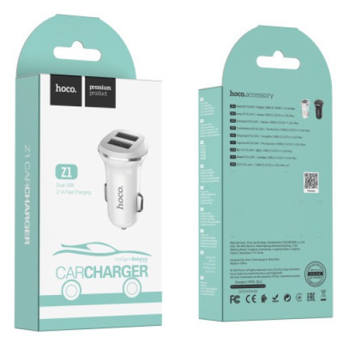 Зарядное устройство HOCO Z1 2xUSB Black (6957531035909)