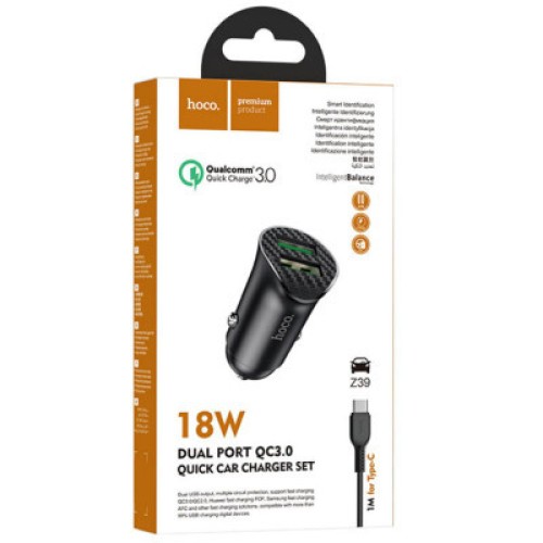 Зарядное устройство HOCO Z39 2xUSB Black (6931474735089)