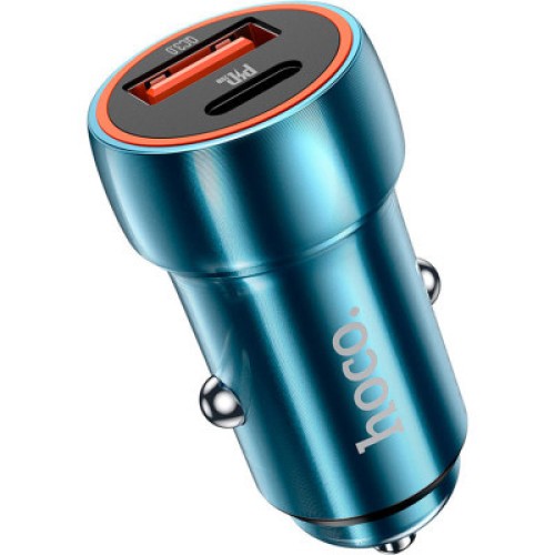 Зарядное устройство HOCO Z46A USB-A/Type-C Sapphire Blue (6931474770349)