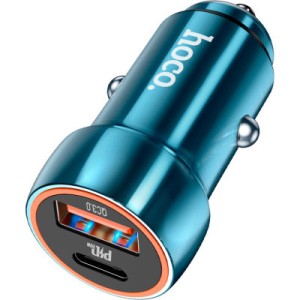 Зарядное устройство HOCO Z46A USB-A/Type-C Sapphire Blue (6931474770349)