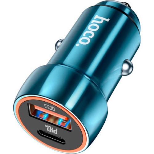 Зарядное устройство HOCO Z46A USB-A/Type-C Sapphire Blue (6931474770349)