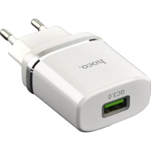 Зарядное устройство HOCO C12Q Smart QC3.0 charger White (6931474716262)