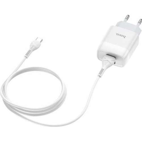 Зарядное устройство HOCO C73A Glorious dual port charger set(Type-C) White (6931474713070)