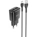 Зарядное устройство HOCO C88A Star round dual port charger set(Type-C) Black (6931474749543)