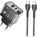 Зарядное устройство HOCO N34 Dazzling dual-port Black (6931474799180)