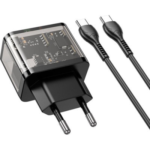 Зарядное устройство HOCO N34 Dazzling dual-port Black (6931474799180)