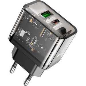 Зарядное устройство HOCO N34 Dazzling dual-port Black (6931474799166)