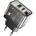 Зарядное устройство HOCO N34 Dazzling dual-port Black (6931474799166)
