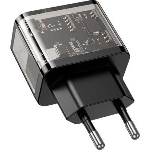Зарядное устройство HOCO N34 Dazzling dual-port Black (6931474799166)