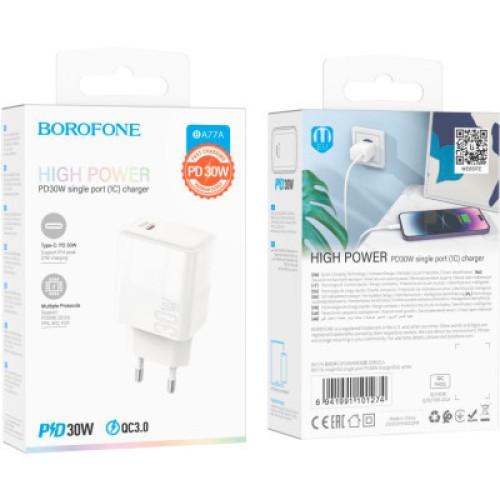 Зарядное устройство BOROFONE BA77A White (BA77AW)