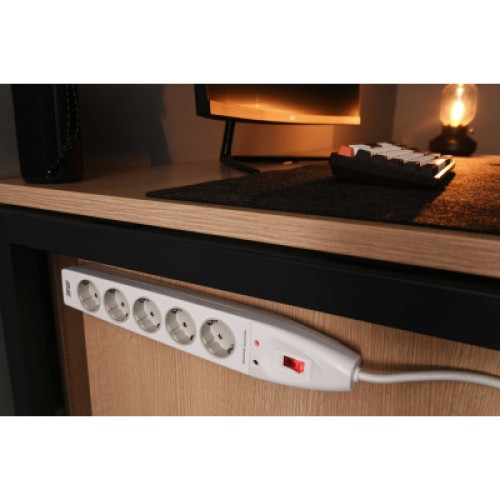 Сетевой фильтр питания 2E 5XSchuko, 3G*1.5мм, 2м, white (2E-SP515M2WH)