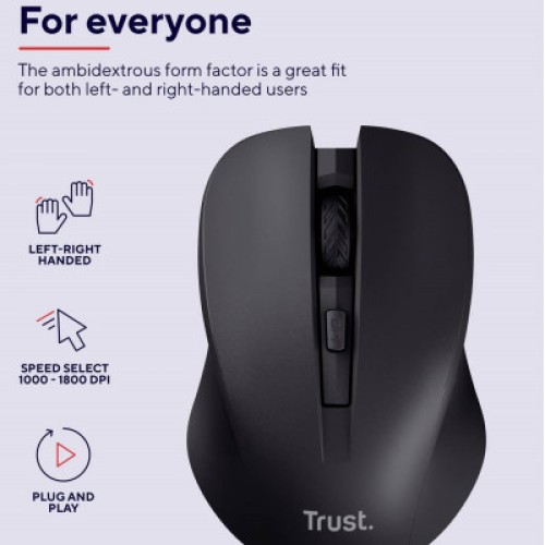 Мышка Trust Mydo Silent Wireless Black (25084)