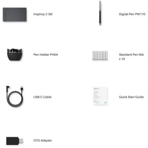 Графический планшет Huion Inspiroy 2 M (H951P)