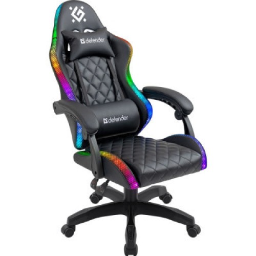 Кресло игровое Defender Energy RGB Black (64559)