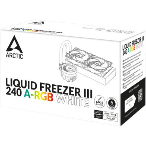 Система жидкостного охлаждения Arctic Liquid Freezer III 240 A-RGB (White) (ACFRE00150A)