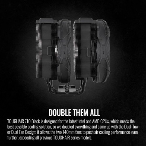 Кулер для процессора ThermalTake TOUGHAIR 710 Black (7 CL-P117-CA14BL-A)