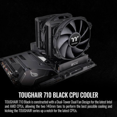 Кулер для процессора ThermalTake TOUGHAIR 710 Black (7 CL-P117-CA14BL-A)