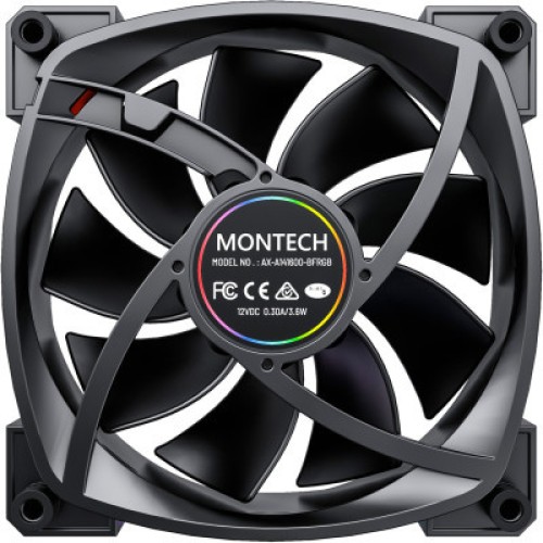 Кулер для корпуса MONTECH RX140 PWM BLACK