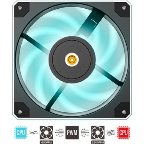 Кулер для корпуса MONTECH METAL 120 PWM