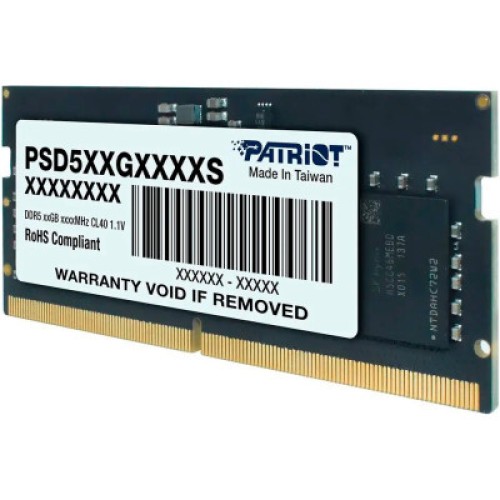 Модуль памяти для ноутбука SoDIMM DDR5 8GB 4800 MHz Patriot (PSD58G480041S)