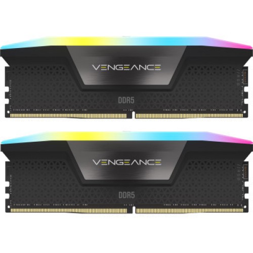 Модуль памяти для компьютера DDR5 32GB (2x16GB) 6000 MHz Vengeance RGB Black Corsair (CMH32GX5M2E6000Z36) Модуль памяти для компьютера DDR5 32GB (2x16GB) 6000 MHz Vengeance RGB Black Corsair (CMH32GX5M2E6000Z36)