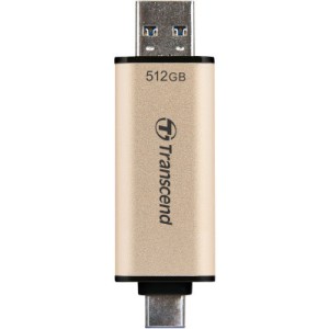 USB флеш накопитель Transcend 512GB JetFlash 930C Gold-Black USB 3.2/Type-C (TS512GJF930C)