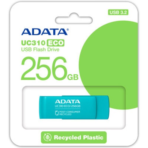 USB флеш накопитель ADATA 256GB UC310 Eco Green USB 3.2 (UC310E-256G-RGN)