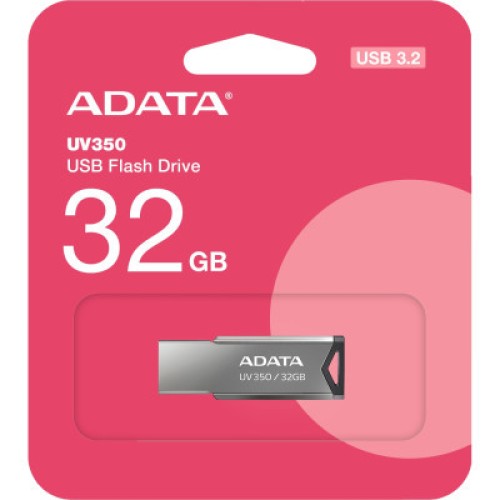 USB флеш накопитель ADATA 32GB UV350 Metallic USB 3.2 (AUV350-32G-RBK)